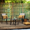 Salon de jardin 2 chaises modernes avec table 45x45cm Bizzotto Auri Remises