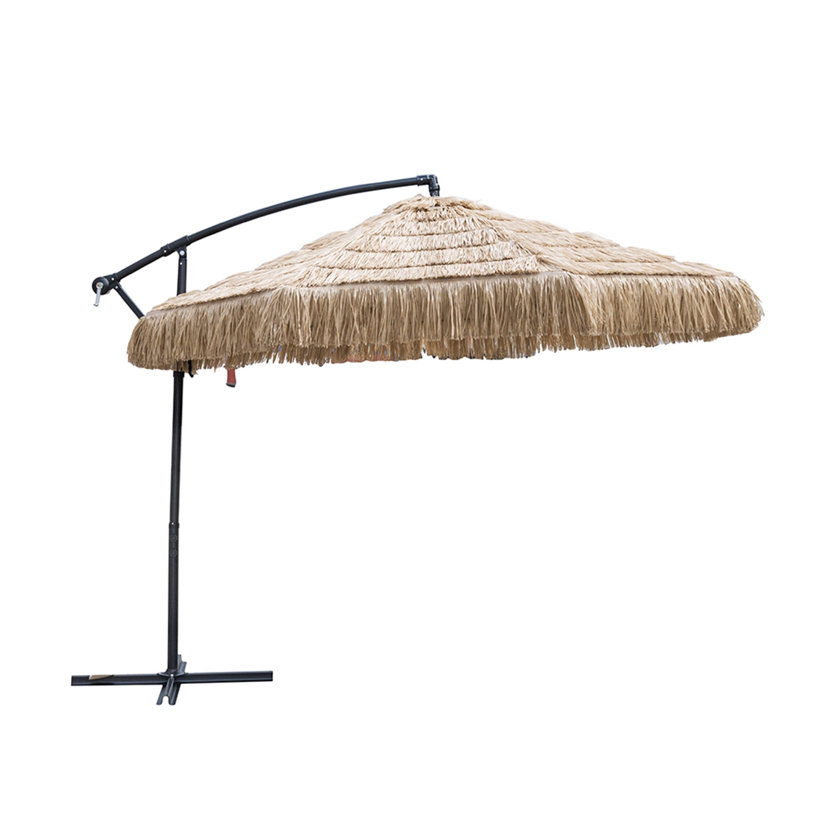 Kiso Plus 3m zweefparasol met rietlook voor de tuin Aanbieding Kiso Plus 3m zweefparasol met rietlook voor de tuin Aanbieding