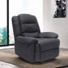 Fauteuil relax inclinable avec repose-pieds en tissu Sofia 