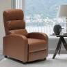 Fauteuil relax inclinable avec repose-pieds en similicuir Alice 