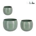 Ensemble de 3 pots ronds pour plantes et fleurs d'intérieur/extérieur Keyra Promotion