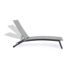 Chaise longue inclinable avec roues anthracite Bizzotto Nildas Offre