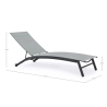 Chaise longue inclinable avec roues anthracite Bizzotto Nildas Catalogue
