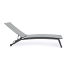 Chaise longue inclinable avec roues anthracite Bizzotto Nildas Remises