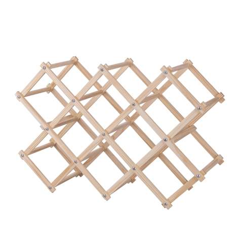 Porte-bouteilles pliable en bois de pin 53x17x38 Vintor Promotion