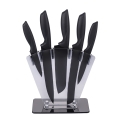 Ensemble de 5 couteaux en inox noir avec support en acrylique Nori Promotion