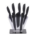 Ensemble de 5 couteaux en inox noir avec support en acrylique Nori Promotion