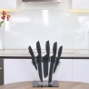 Ensemble de 5 couteaux en inox noir avec support en acrylique Nori Vente