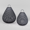 Lanterne solaire de jardin en rotin noir 61x48cm Maytoni Plet Catalogue