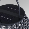 Lanterne de jardin solaire moderne en rotin noir Maytoni Plet Réductions