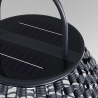 Lanterne de jardin solaire moderne en rotin noir Maytoni Plet Réductions