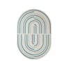 Ovale binnen-buiten tapijt groen blauw beige Bizzotto Nour Aanbieding