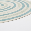 Tapis ovale intérieur extérieur vert bleu beige Bizzotto Nour Vente