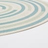 Tapis ovale intérieur extérieur vert bleu beige Bizzotto Nour Vente