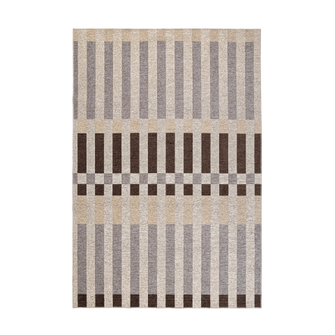 Grijs, bruin en beige polyester buiten- en binnentapijt Hada Aanbieding
