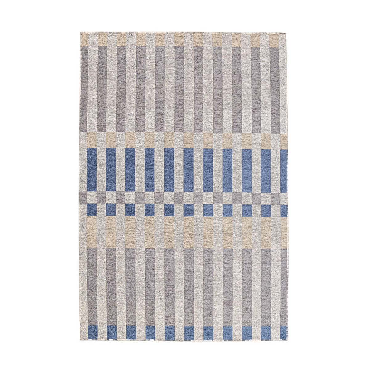 Tapis d'extérieur et d'intérieur bleu beige gris en polyester Bizzotto Hada Promotion