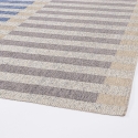 Tapis d'extérieur et d'intérieur bleu beige gris en polyester Bizzotto Hada Remises