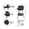 Ronde houtskoolbarbecue met verstelbaar grillrooster Ø 42cm Zafro Karakteristieken