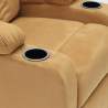 Fauteuil relax inclinable en microfibre velours repose-pieds Laura Choix