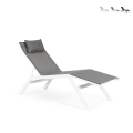 Chaise longue de jardin inclinable avec coussin Bizzotto Krion Promotion