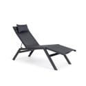 Chaise longue de jardin inclinable avec coussin Bizzotto Krion 