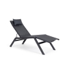 Chaise longue de jardin inclinable avec coussin Bizzotto Krion 