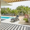 Chaise longue de jardin inclinable avec coussin Bizzotto Krion 
