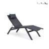 Chaise longue de jardin inclinable avec coussin Bizzotto Krion Remises