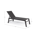 Chaise longue de jardin inclinable avec roues Bizzotto Hilde 