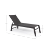 Chaise longue de jardin inclinable avec roues Bizzotto Hilde 