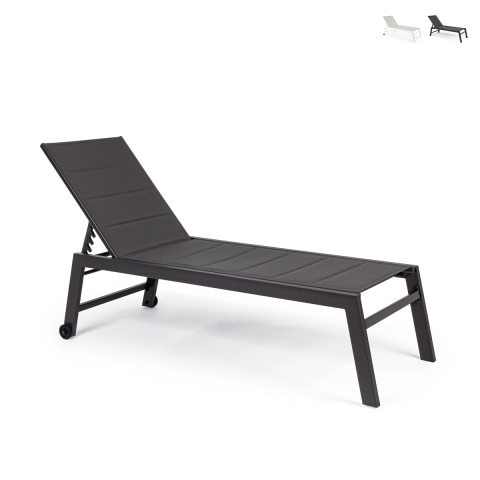 Chaise longue de jardin inclinable avec roues Bizzotto Hilde Promotion