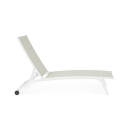 Chaise longue de jardin inclinable avec roues Cleopas Modèle