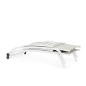 Chaise longue de jardin inclinable avec roues Cleopas Dimensions