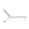 Chaise longue de jardin inclinable avec roues Cleopas Remises
