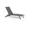 Chaise longue de jardin inclinable avec roues Cleopas 