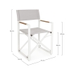 Chaise de réalisateur pliable en aluminium pour jardin Bizzotto Lagun 