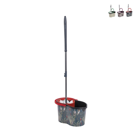 Dweil met ronde mop en 16L emmer Limpio Aanbieding