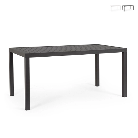 Bizzotto Hilde rechthoekige tuintafel 150x80 in aluminium Aanbieding