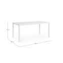 Table de jardin rectangulaire 150x80 cm en aluminium Bizzotto Hilde 