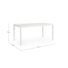 Table de jardin rectangulaire 150x80 cm en aluminium Bizzotto Hilde 