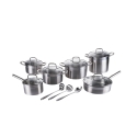 Batterie de cuisine 15 pièces en acier inoxydable Ardia Promotion