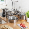 Batterie de cuisine 15 pièces en acier inoxydable Ardia Vente