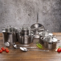 Batterie de cuisine 15 pièces en acier inoxydable Ardia Offre
