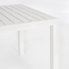 Table d'extérieur moderne rectangulaire 130x68cm en aluminium Bizzotto Hilde Choix