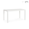 Moderne rechthoekige buitentafel 130x68cm in aluminium Bizzotto Hilde Aanbieding