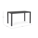 Table d'extérieur moderne rectangulaire 130x68cm en aluminium Bizzotto Hilde 