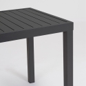 Table d'extérieur moderne rectangulaire 130x68cm en aluminium Bizzotto Hilde Achat