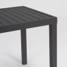 Table d'extérieur moderne rectangulaire 130x68cm en aluminium Bizzotto Hilde Achat