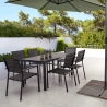 Table d'extérieur moderne rectangulaire 130x68cm en aluminium Bizzotto Hilde Remises