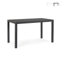 Table d'extérieur moderne rectangulaire 130x68cm en aluminium Bizzotto Hilde Offre